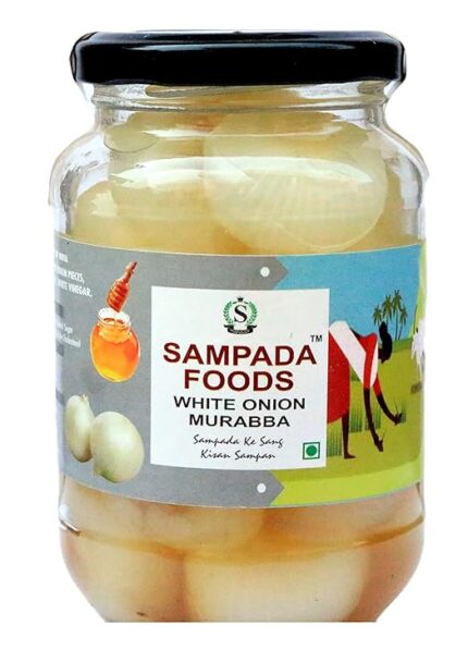 Homemade Organic White Onion Murabba with Honey" Good for Health | Natural Immunity Booster | (450 Grams)