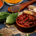 Karela ka Achaar ( Bitter Gourd) Pickle, Karam Podi (450 g) Glass Jar